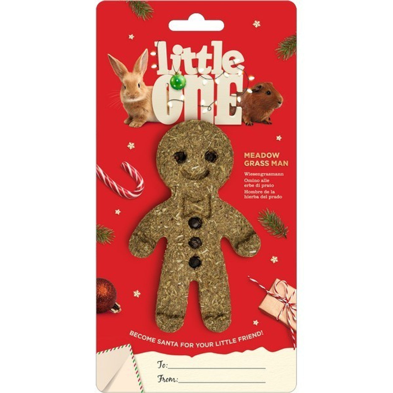 Little One Meadow grass man. Christmas treat-toy for guinea pigs, rabbits, chinchillas and degus 55g