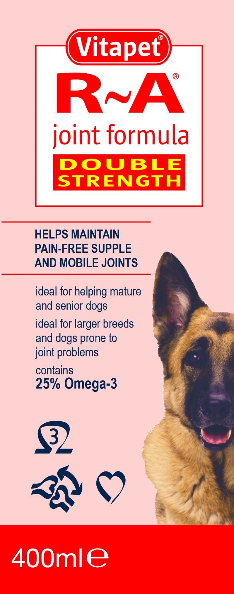 Vitapet Dog Double Strength R A Joint Formula 400ml