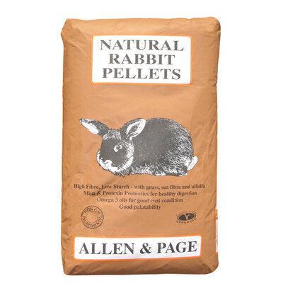 Allen & Page Natural Rabbit Pellets 20kg - North East Pet Shop Allen & Page