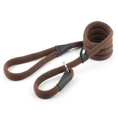 Ancol Timberwolf Nylon Deluxe Rope Slip Lead Brown 1.5mx12 - North East Pet Shop ANCOL