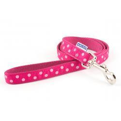 Ancol Vintage Polka Lead Raspberry, 1.9x100cm - North East Pet Shop Ancol