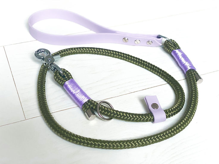 Clip and Slip Lead- Handmade Paracord Dog Lead