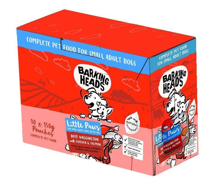 Barking Heads Little Paws Wet Beef Wagginton with Chicken & Salmon 10 x 150g - North East Pet Shop Barking Heads