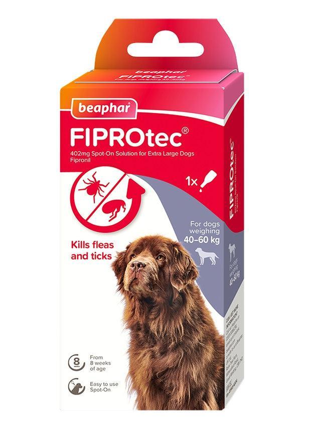 Beaphar FIPORtec Flea & Tick Spot On for Extra Large Dogs (40-60kg) 1 pipette - North East Pet Shop Beaphar