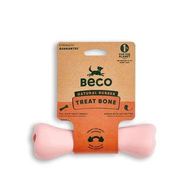 Beco Natural Rubber Chew Bone Pink - North East Pet Shop Beco