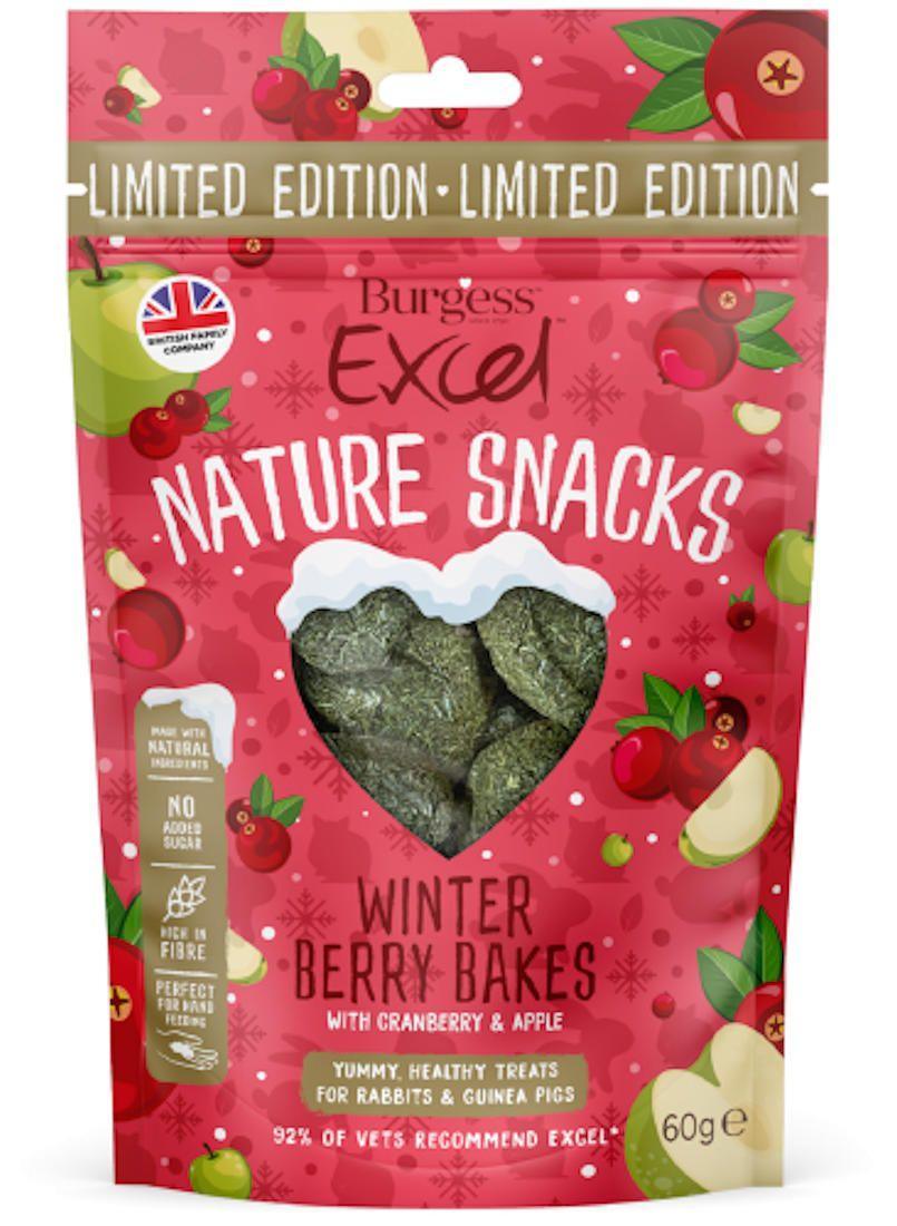 Burgess Excel Winter Berry Bakes, 60g - North East Pet Shop Burgess