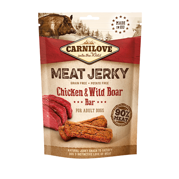 Carnilove Chicken & Wild Boar Bar Meat Jerky Dog Treat - North East Pet Shop Carnilove