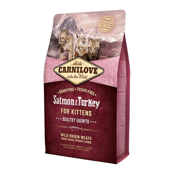 Carnilove Salmon & Turkey Kitten Dry Food 2KG - North East Pet Shop Carnilove