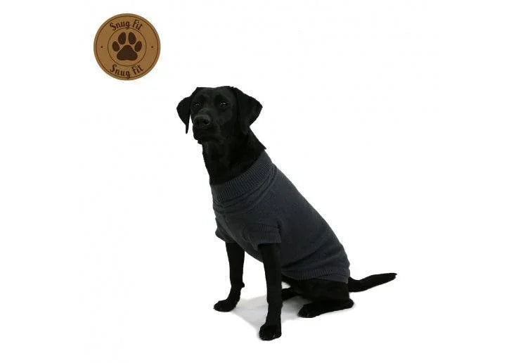 Charcoal Cable Knit Jumper XS - North East Pet Shop Ancol