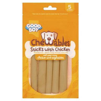 Chewables Chicken Sticks 5 pack 100g - North East Pet Shop Chewables