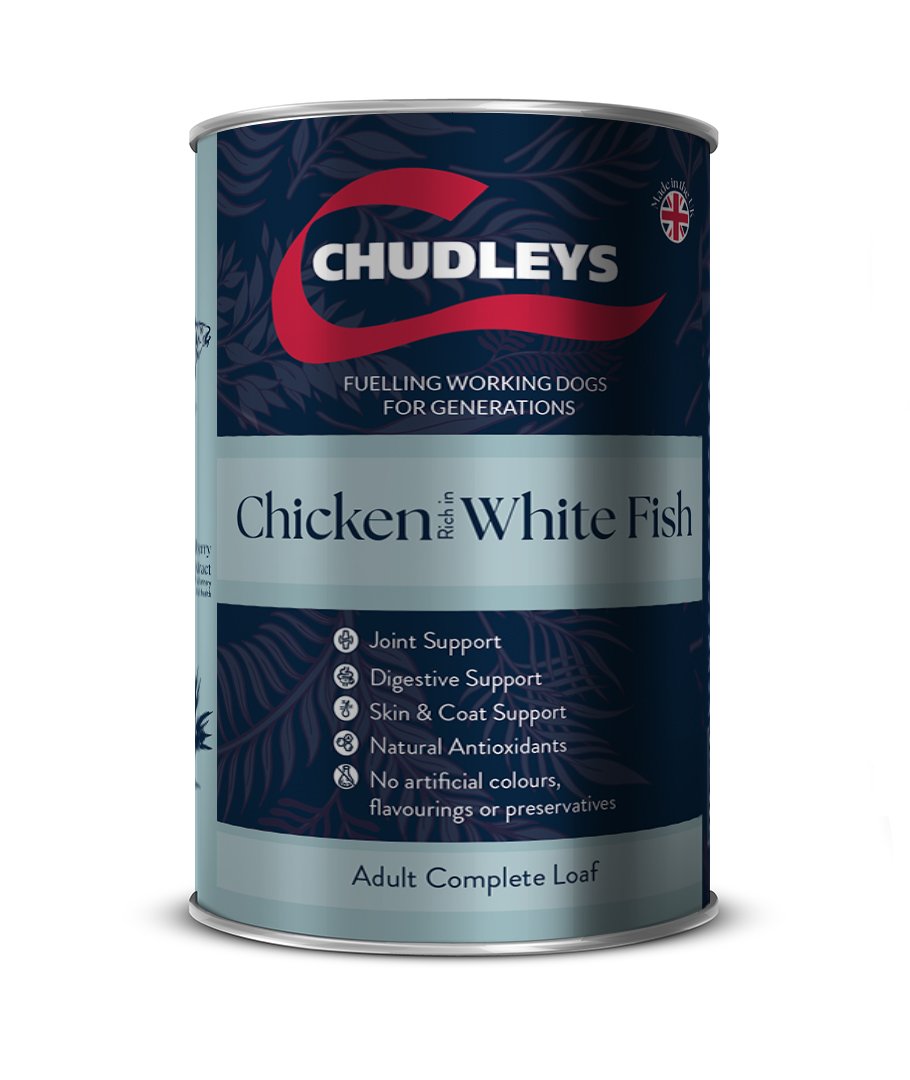 Chudleys Chicken Rich in White Fish 12 x 395g - North East Pet Shop Chudleys