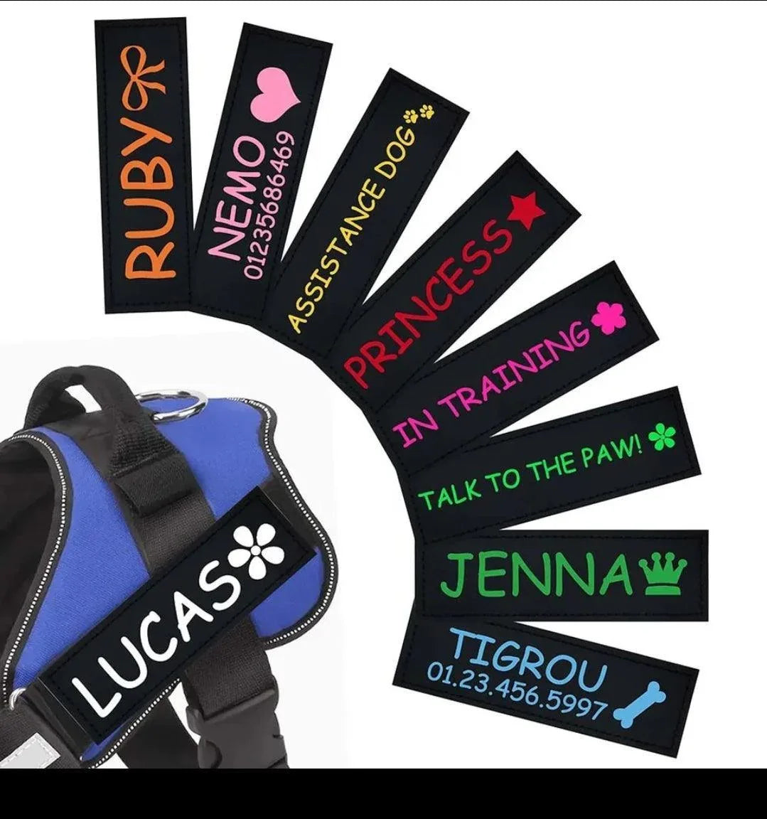 Custom Tactical Harness Patch - Handmade (Pack of 2) - North East Pet Shop Dog Shack UK