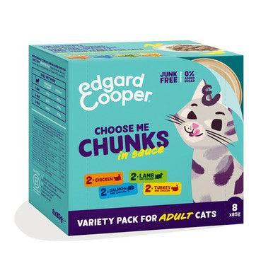 Edgard & Cooper Cat Multipack Chunks Chicken/Salmon/Turkey/Lamb 680g x 6 - North East Pet Shop Edgard & Cooper