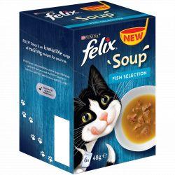 Felix Soup Fish Selection 6 pack, 48g - North East Pet Shop Sheba