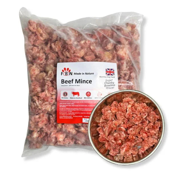 Fur Baby Nutrition Beef Mince Frozen Dog Food 1kg - North East Pet Shop Fur Baby Nutrition