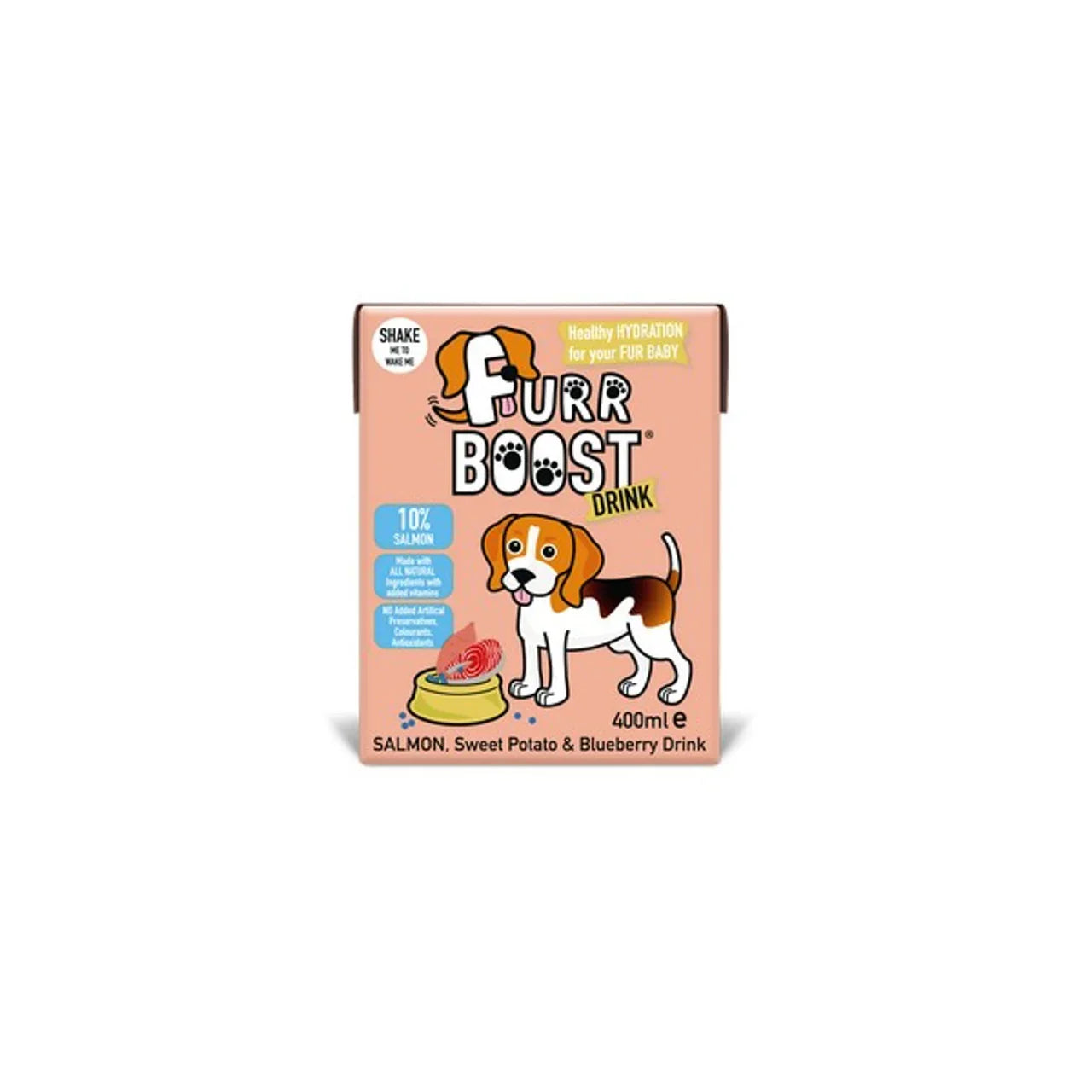 Furr Boost Salmon, Sweet Potato and Blueberry Dog Drink 400ml - North East Pet Shop Furr Boost