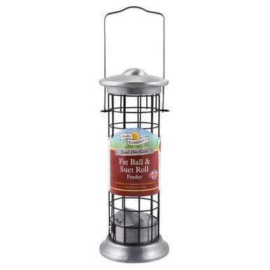 Harrisons Steel Die Cast Suet Roll and Fat Ball Feeder 20cm - North East Pet Shop Harrisons