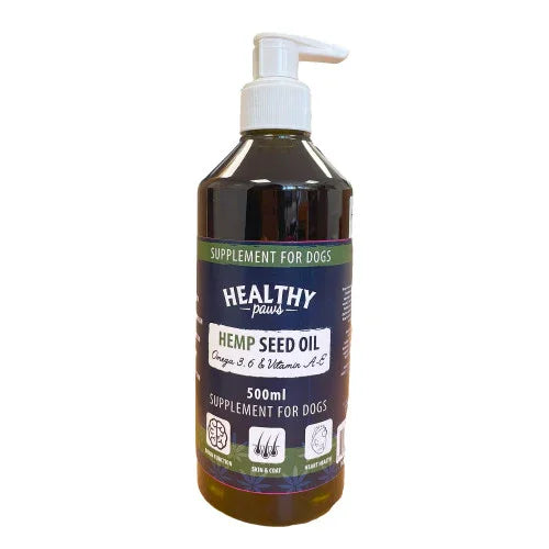 Heathly Paws Hempseed Oil 500ml - North East Pet Shop Healthy Paws