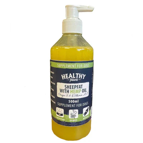 Heathly Paws Sheepfat with Hempseed Oil 500ml - North East Pet Shop Healthy Paws