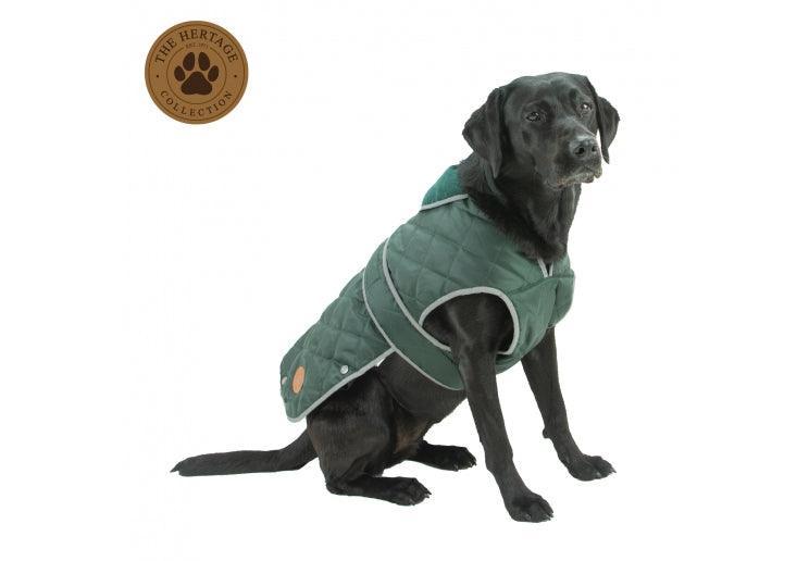 Heritage Green Quilted Coat M - North East Pet Shop Ancol