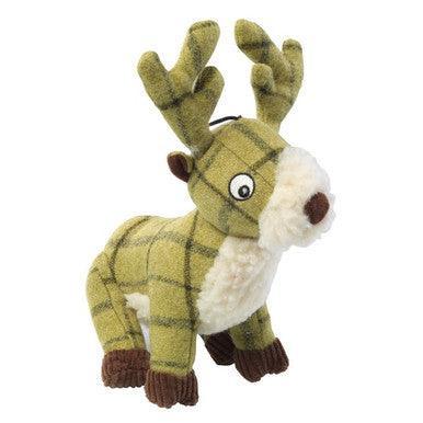 House of Paws Green Tweed Stag Dog Toy - North East Pet Shop House of Paws