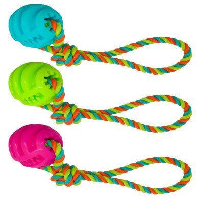 James & Steel Medium TPR Ball on Cotton Rope - North East Pet Shop James & Steel