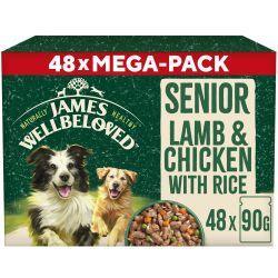 JAMES WELLBELOVED SENIOR DOG LAMB & CHICKEN IN GRAVY 48PK 90g - North East Pet Shop James Wellbeloved