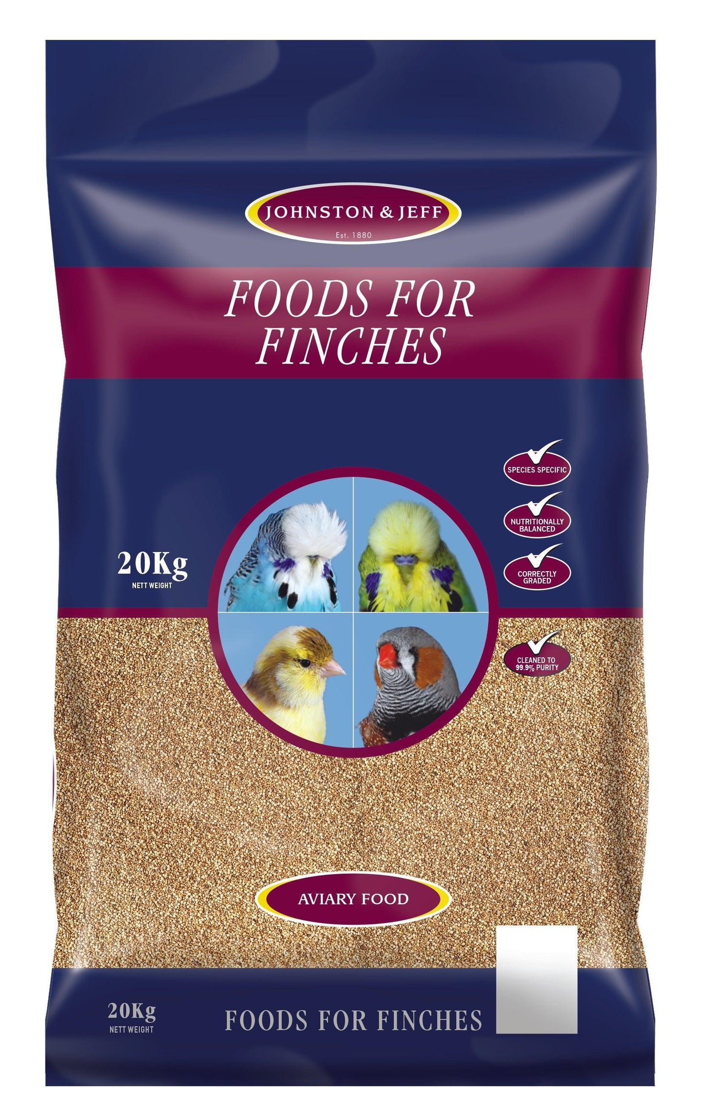 Johnston & Jeff ABZ Finch Seed 20kg - North East Pet Shop Johnston & Jeff