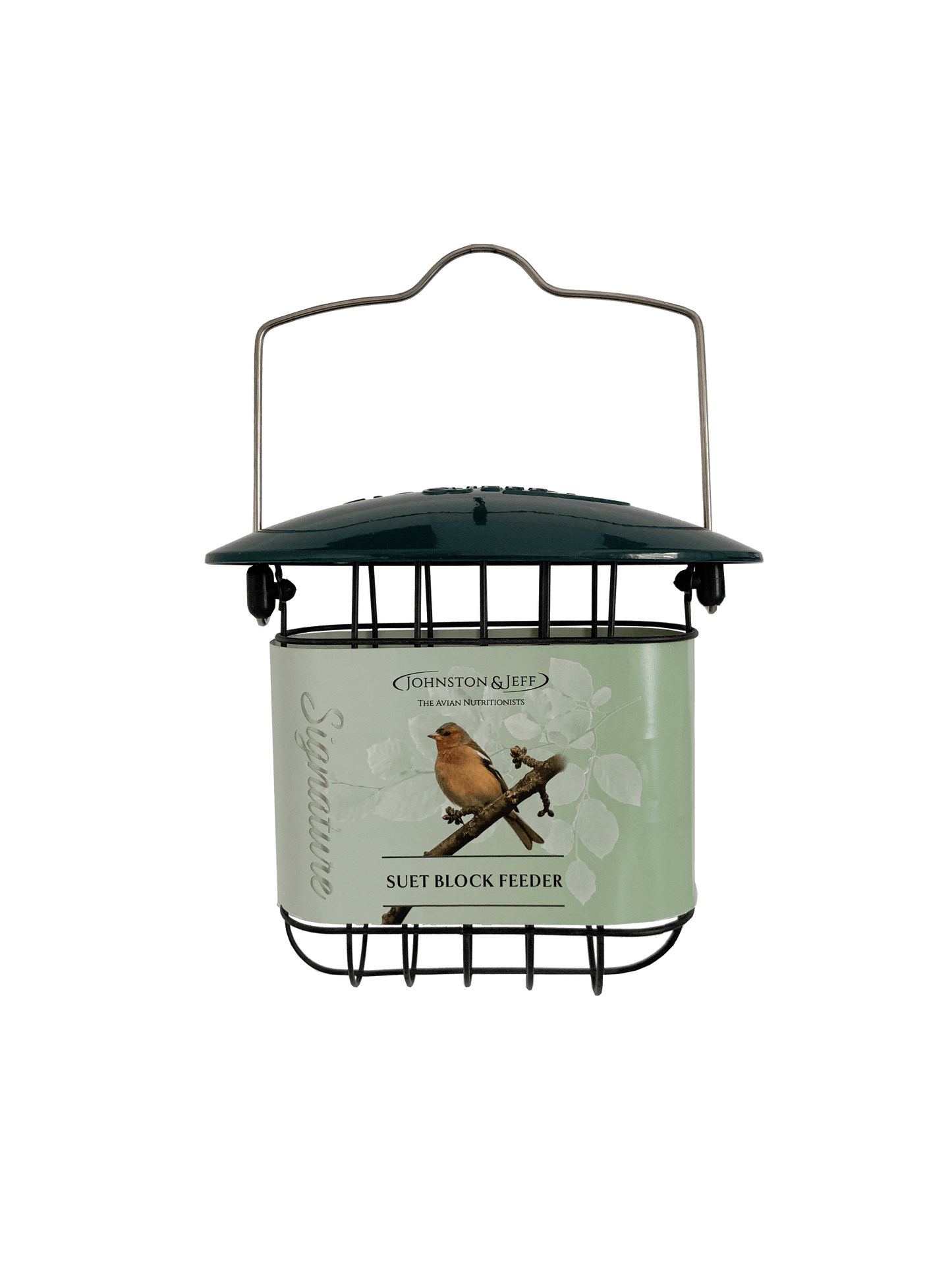 Johnston & Jeff Green Cast Suet Block Feeder 12cm - North East Pet Shop Johnston & Jeff