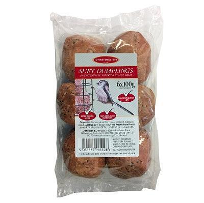 Johnston & Jeff Suet Dumplings Wrapped 12x6x100g - North East Pet Shop Johnston & Jeff