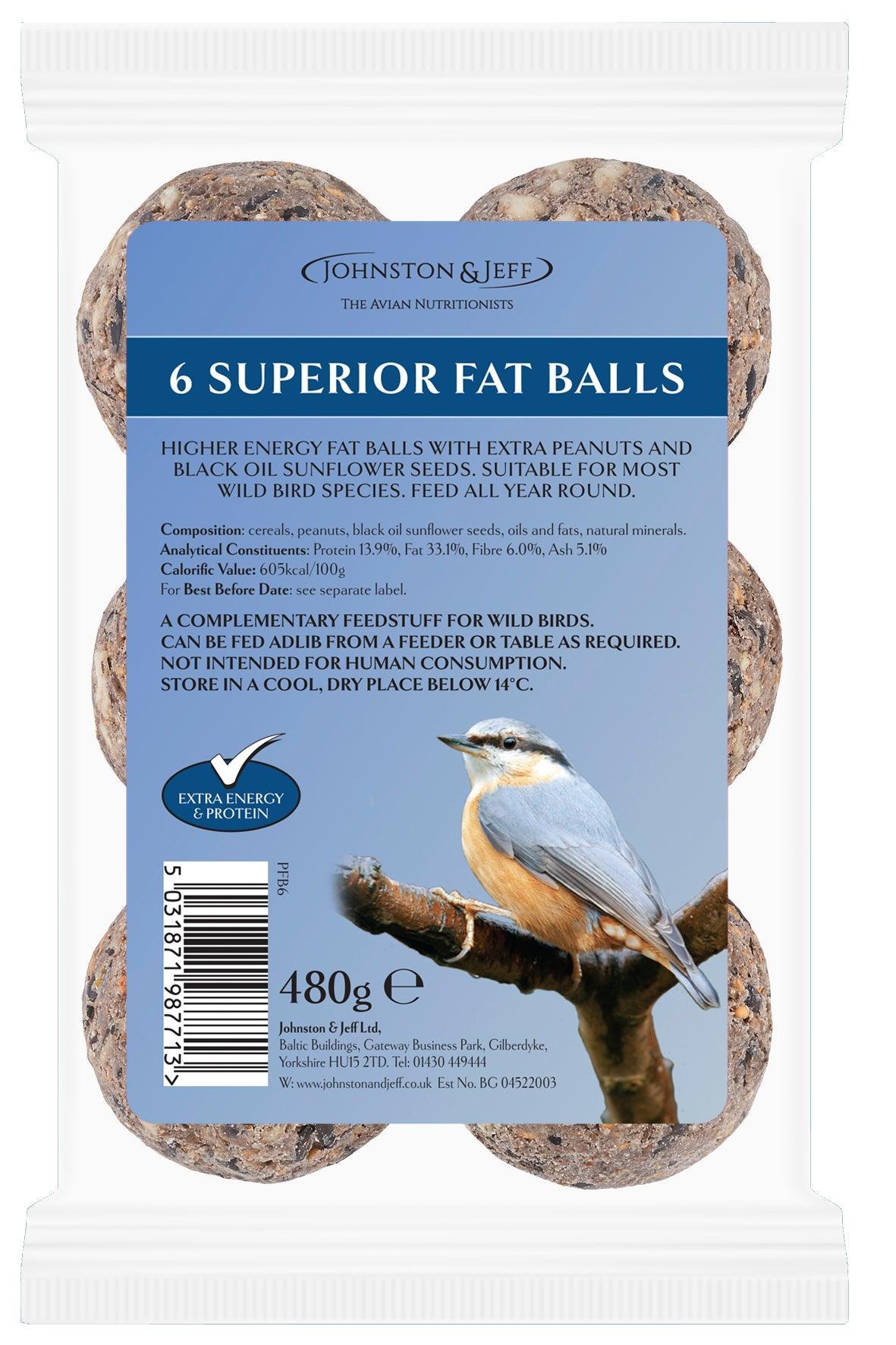 Johnston & Jeff Superior Fatballs No Nets 24x(6x80g) - North East Pet Shop Johnston & Jeff