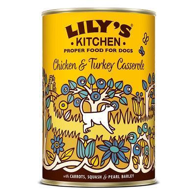 Lily's Kitchen Slow Chicken & Turkey Casserole Tins 6 x 400g - North East Pet Shop Lily's Kitchen