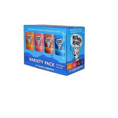 Meowing Heads Variety Pack 10 x 100g - North East Pet Shop Meowee!