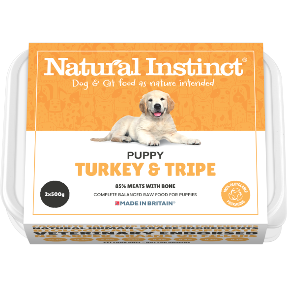 Natural Instinct Puppy (Turkey & Tripe) 2x500g - North East Pet Shop Nutriment