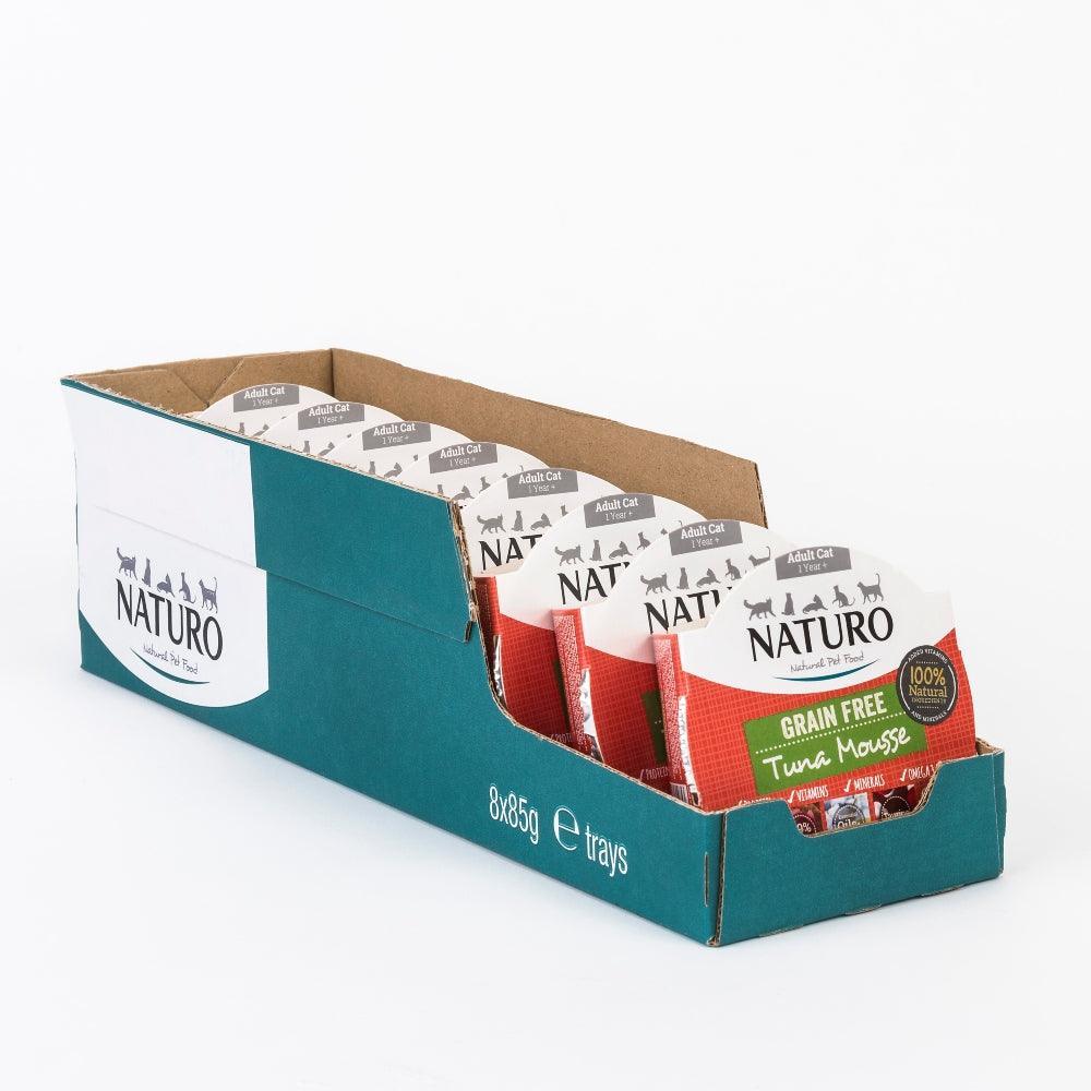 Naturo Adult Cat Grain Free Tuna Mousse Trays 8 x 85g - North East Pet Shop Naturo