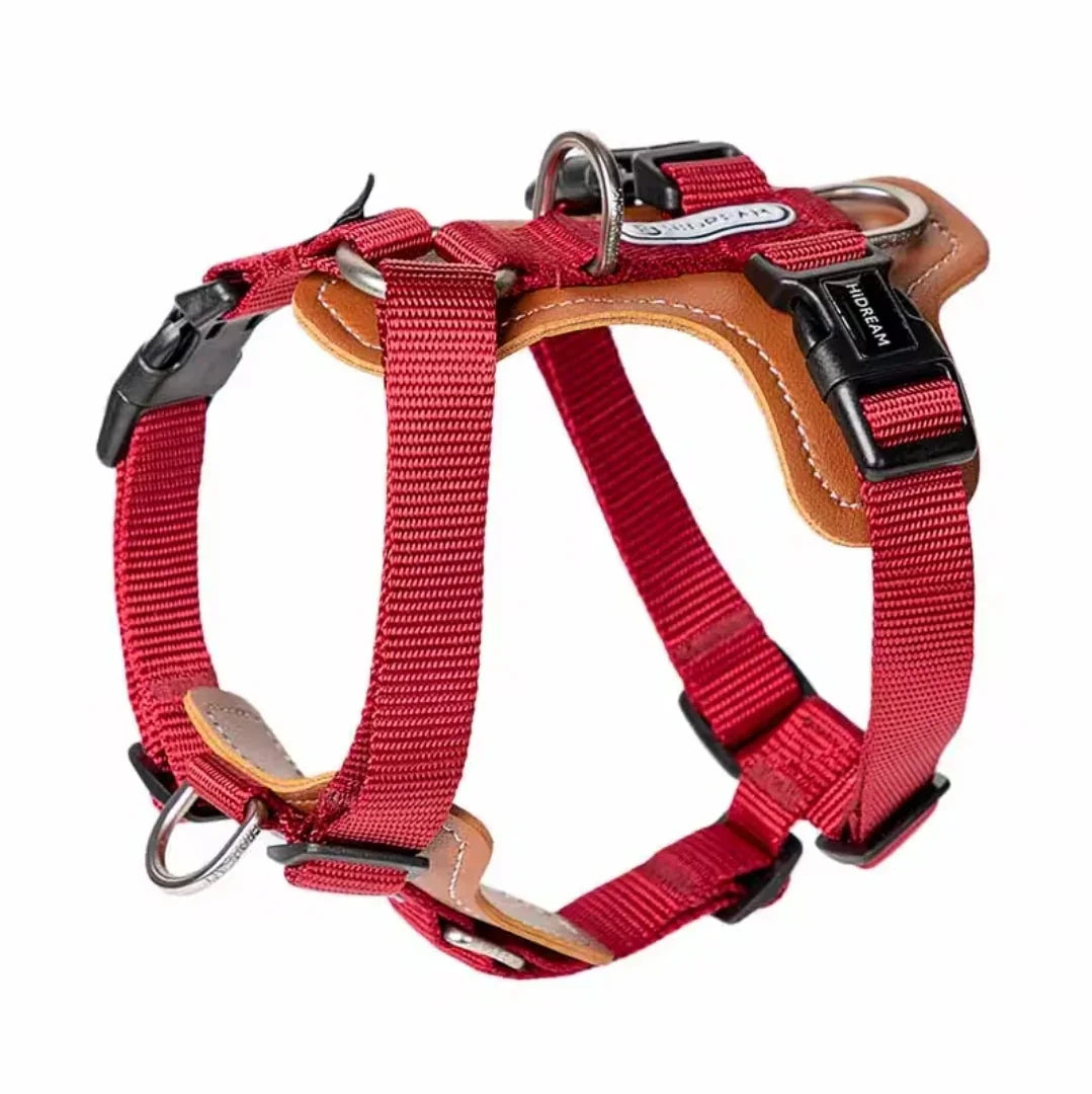 MySudui No Pull Leather Dog Harness