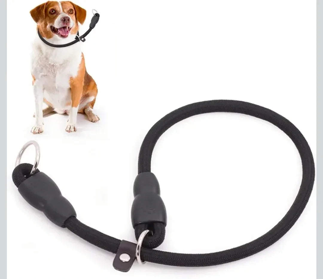 P-Collar No Pull Dog Training Slip - Round Nylon Rope for Small Medium Dogs