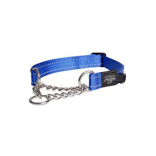 Rogz Control Chain Collar Blue Large 37-56cm - North East Pet Shop Rogz
