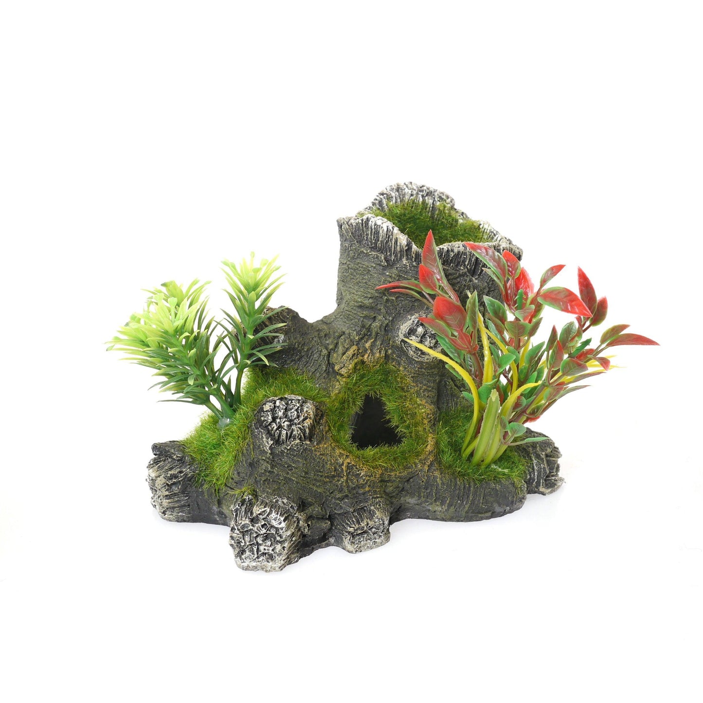 Rosewood Hollow Stump with Plant Small - North East Pet Shop Rosewood