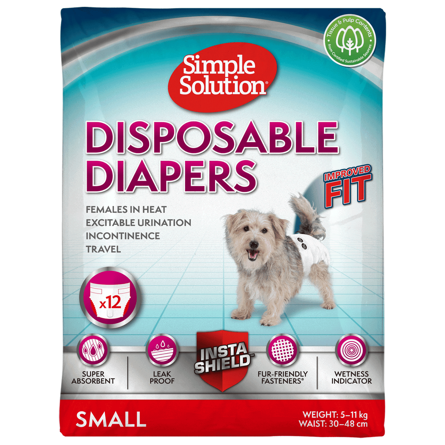 S Solution Bitch Disposable Diapers x12 - North East Pet Shop Simple Solution