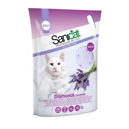Sanicat Diamonds Lavender Cat Litter 15L - North East Pet Shop Sanicat