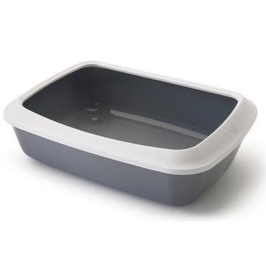 Savic Iriz 50 Litter Tray + Rim White/Cold Grey - North East Pet Shop Savic