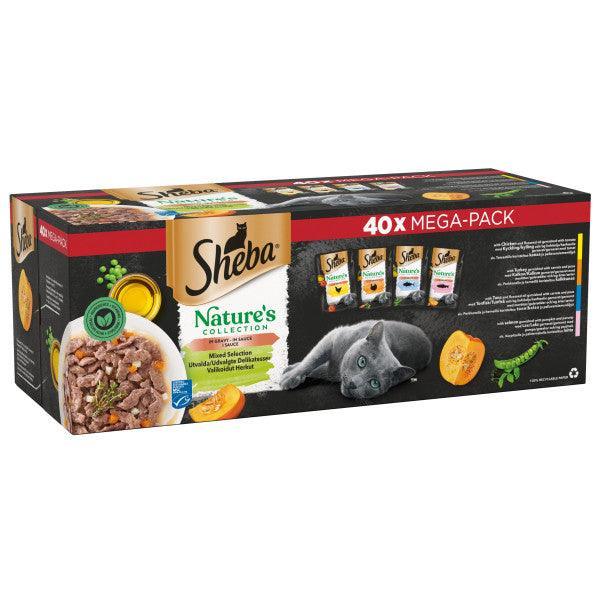 Sheba Nature's Collection Mixed Selection in Gravy Pouches 40 x 85g - North East Pet Shop Sheba