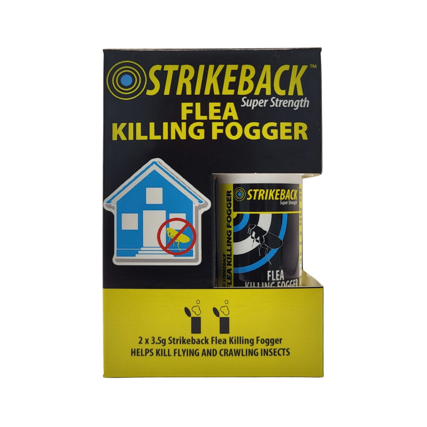 Strikeback Flea Killing Fogger Twin Pack 2x3.5g x 12 - North East Pet Shop Strikeback