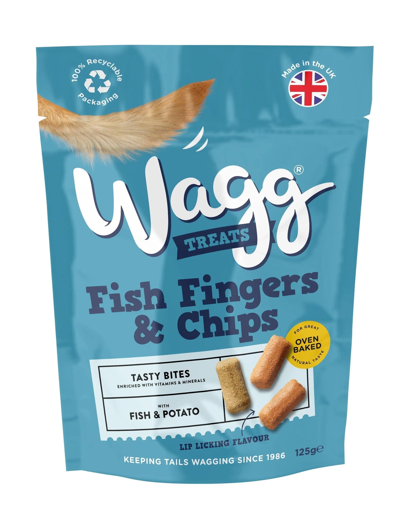 Wagg Fish Fingers & Chips Tasty Bites 7 x 125g - North East Pet Shop Wagg