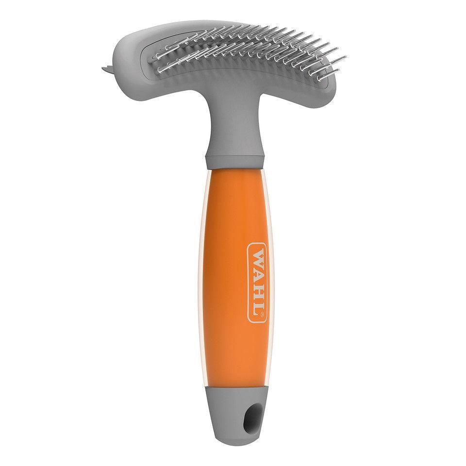Wahl Double Row Rake & Shedding Blade with Orange Gel Handle - North East Pet Shop Wahl