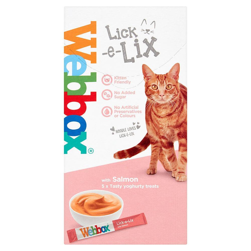Webbox Lick e Lix Yoghurt Salmon Cat Treat 10 x 5 x 15g - North East Pet Shop Webbox