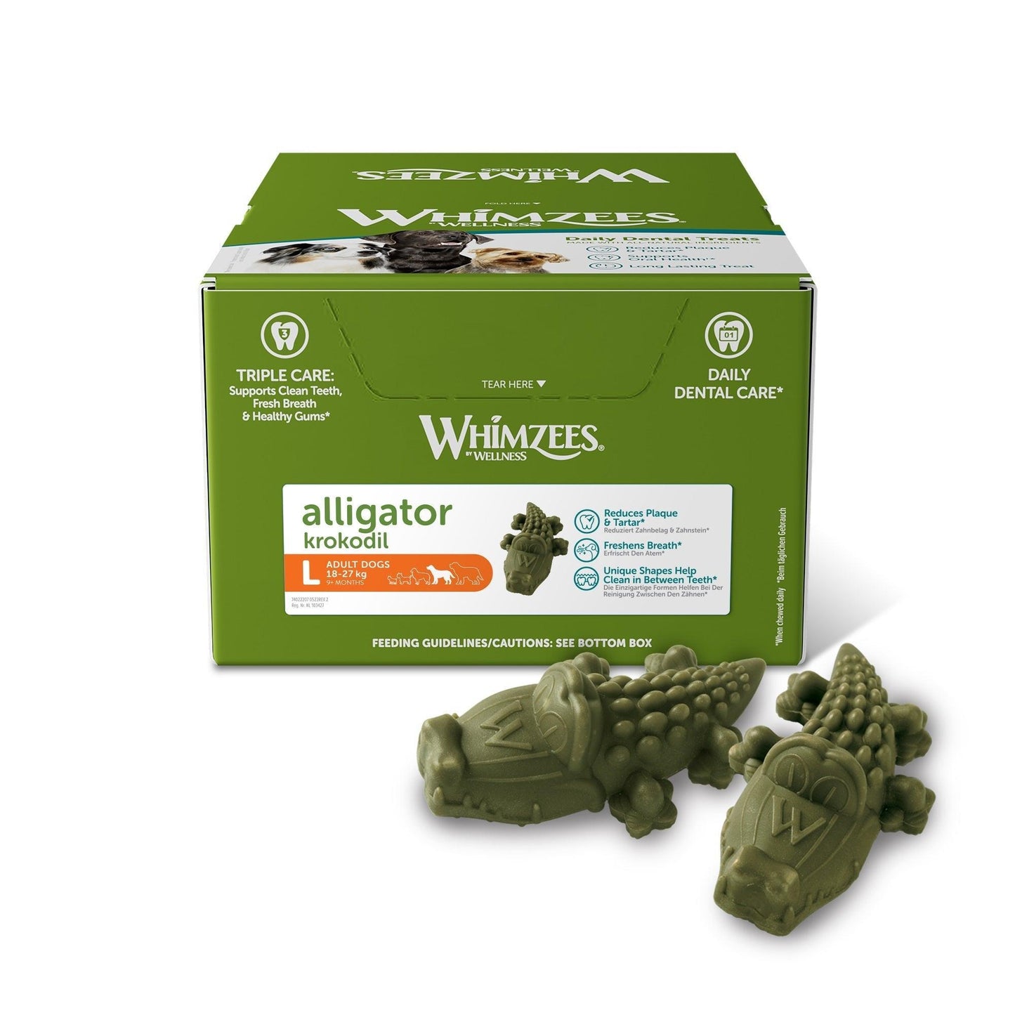 Whimzees Alligator Large - Box of 30 - North East Pet Shop Whimzees