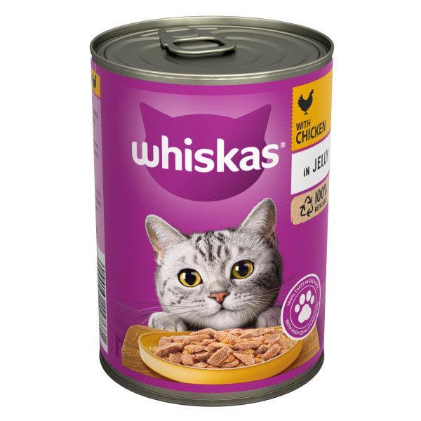 Whiskas 1+ Adult Chicken in Jelly Tins 12 x 400g - North East Pet Shop Whiskas