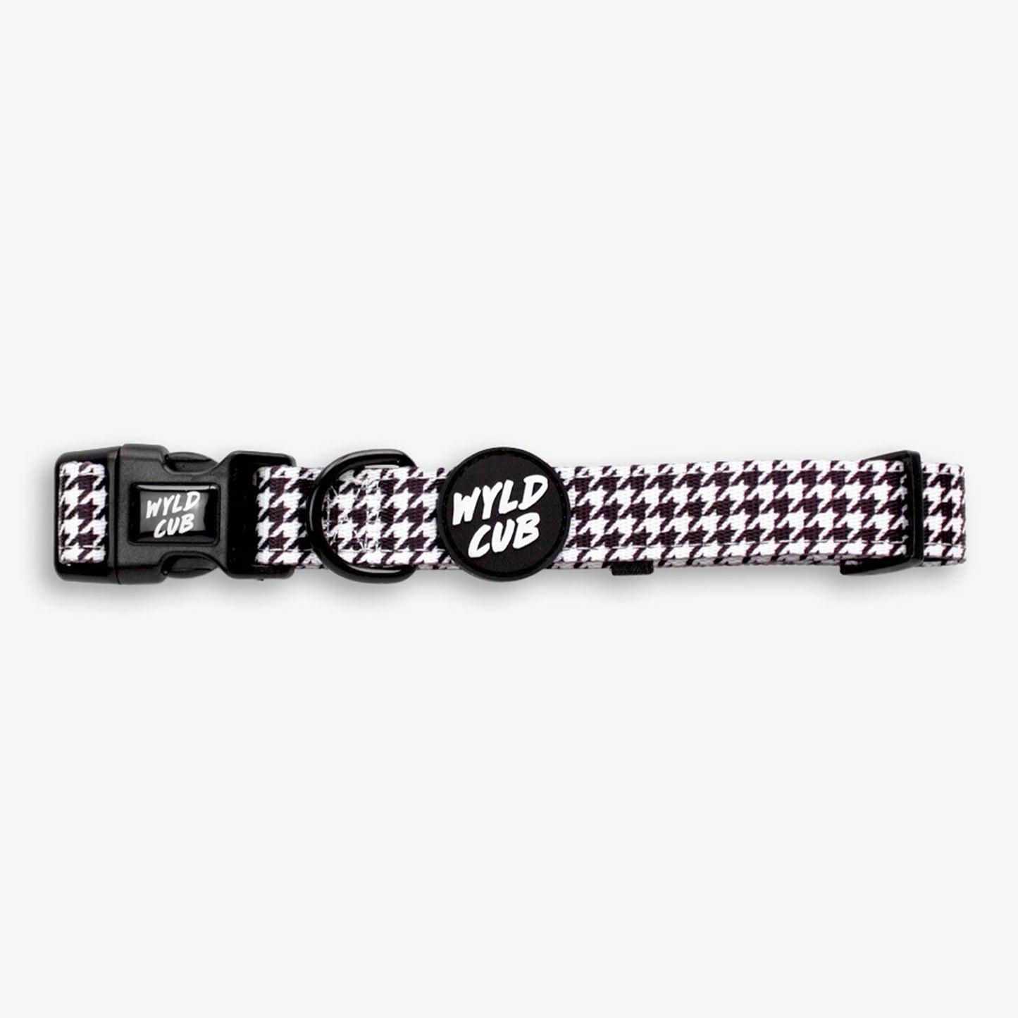 Wyld Cub - Adjustable Dog Collar: Knightsbridge Houndstooth - North East Pet Shop Wyld Cub